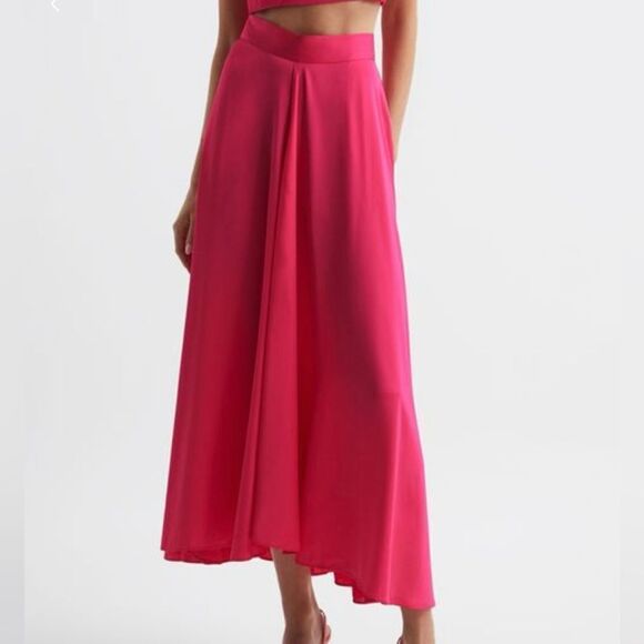 Reiss Ruby Occasional Maxi Skirt Pink US‎ 8 NWT - Picture 1 of 9